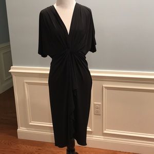 NWT Catherine Malandrino split sleeve, black LBD